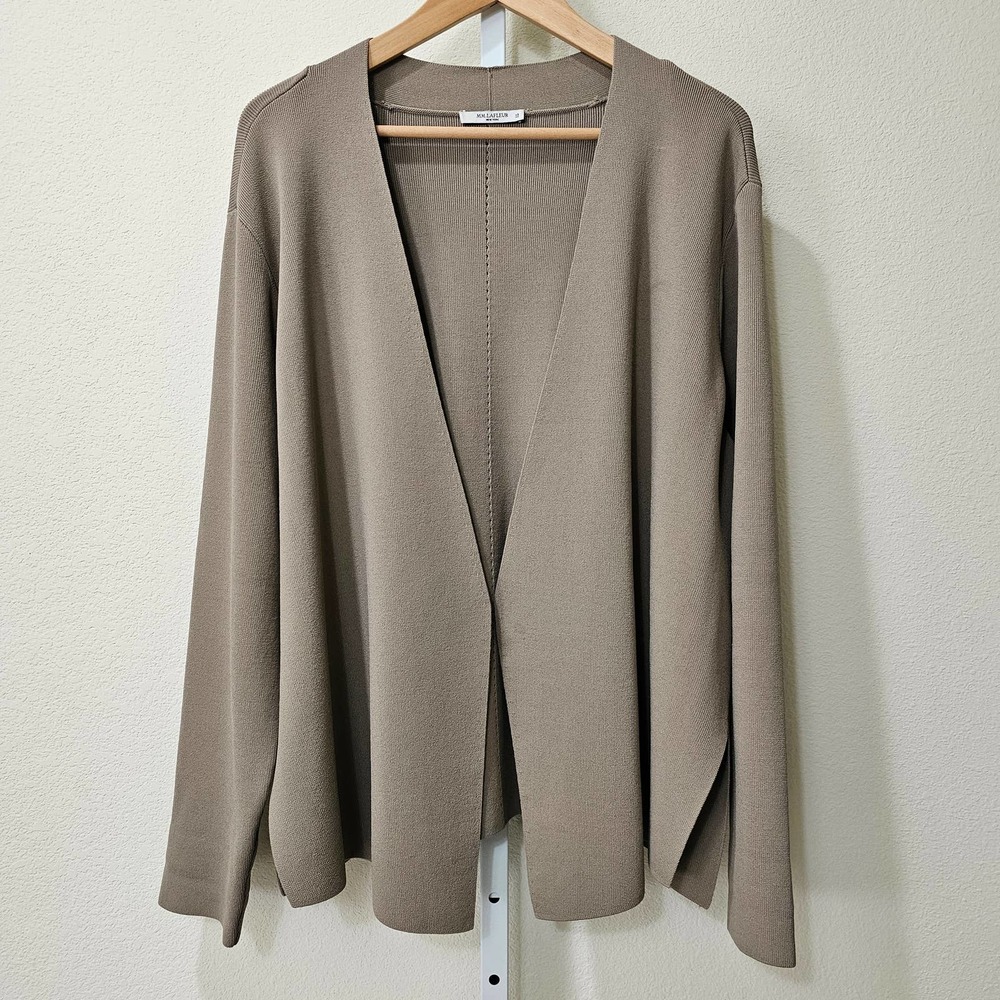 M.M. LAFLEUR Women's The Woolf Jardigan Open Latte Color Cardigan sz 3X